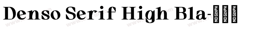 Denso Serif High Bla字体转换